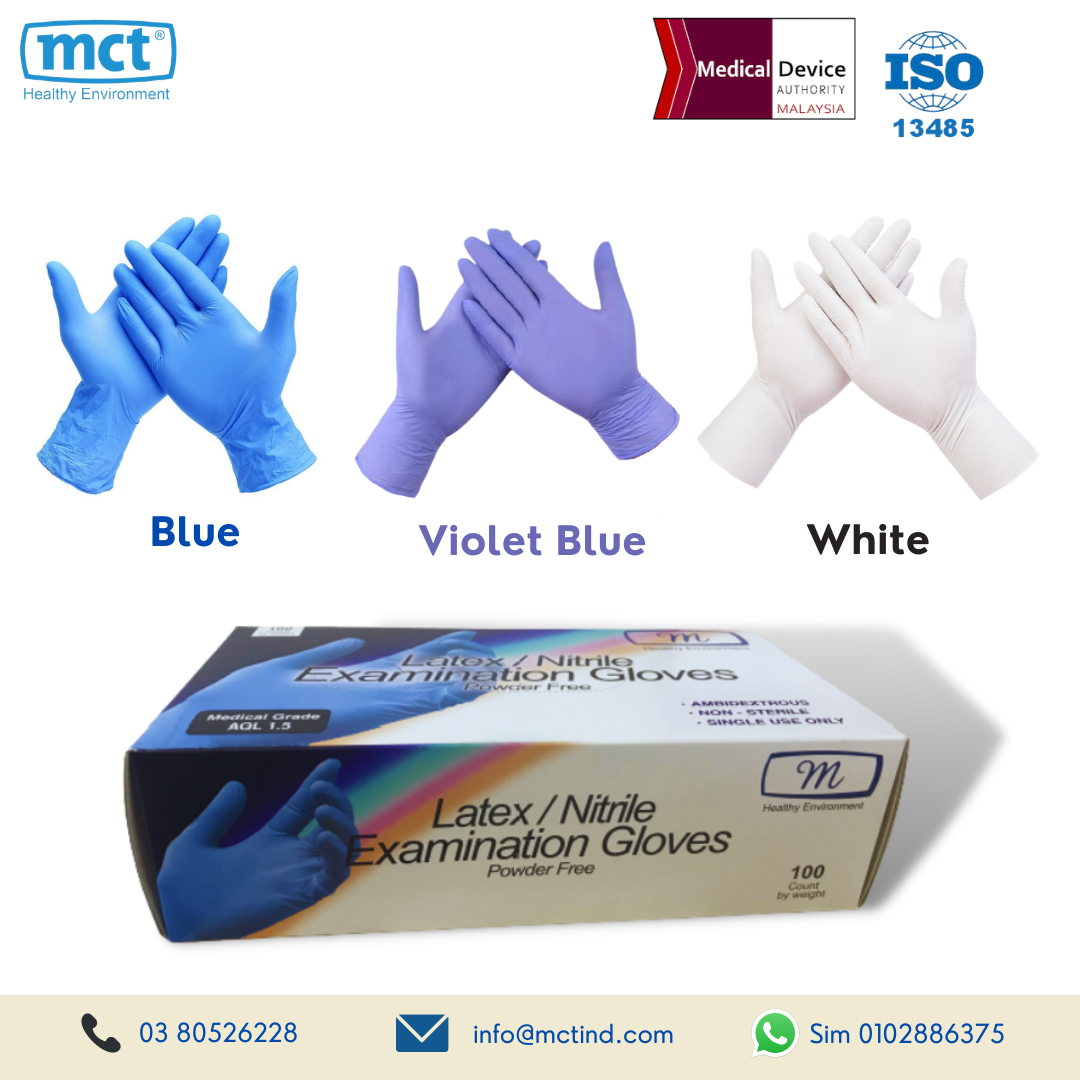 Nitrile Examination Glove Powder Free Disposable *MDA certified* - MCT  Industrial Sdn. Bhd.